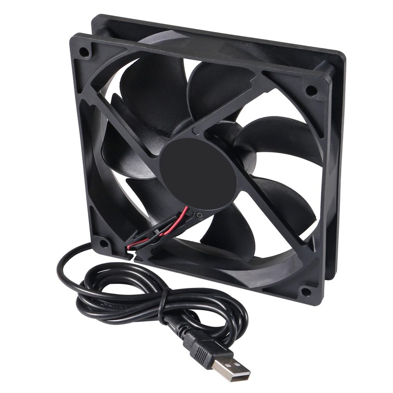 2pcs 12cm 5V DC 120x120x25mm Brushless USB Case Cooler Fan