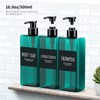 Segbeauty Pump Bottle, Pack of 3 500 ml Shampoo Bottles,