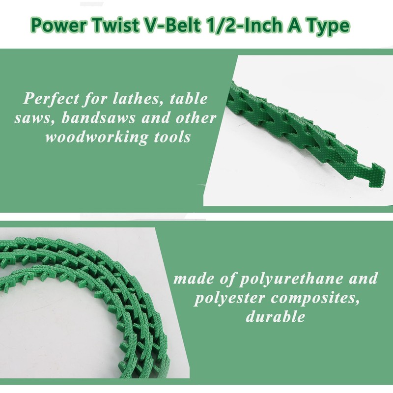 10 FT Power Twist V Belt,1/2-Inch x 10 Feet A