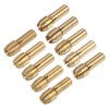 sourcing map 10pcs Brass Collet 0.5-3.2mm Brass Drill Chucks Mini