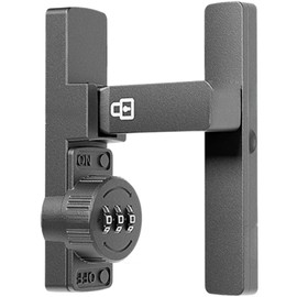 Ailunate Door Lock, Retrofitable, 3-Digit Dial, Fluorescent Room Key, Right Angle, Sliding Door, Interior Door, Entryway, Security, Rotary, PIN Code, Zinc Alloy, Durable, For Rental (Gray)
