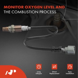 Sensor de oxígeno O2 A-Premium compatible con Honda Accord 2003 2004 2005 2006 2007, L4 2.4L, Upstream, reemplazo# 36531RAAA01, 36531RAAA02