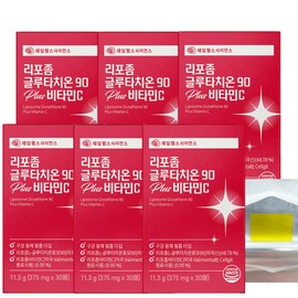 Jeil Health Science Liposomal Glutathione Plus Vitamin C Oral Dissolving Film 375mg 30 sheets, 6 units / 리포좀 글루타치온 플러스 비타민C 구강 용해 필름 375mg 30매, 6개
