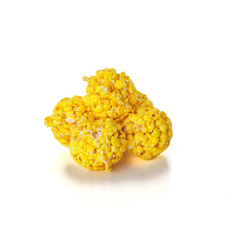 6 Pack - Gourmet Yellow Popcorn Balls - Vanilla Flavored