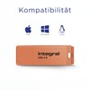Integral Neon 128 GB USB 3.0 Flash Drive - Orange