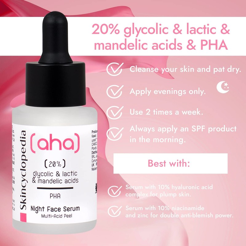 Skincyclopedia - AHA & PHA Exfoliating Serum, Face Serum with