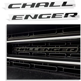 Reflective Concepts Challenger Grille Emblem Overlay Decal - 2015-2023 Challenger (Gloss Black)