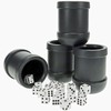 WE Games Dice Cups, Professional Grade Plastic with 20 Dice