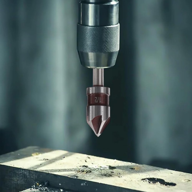 GYSRXS 5 Piece Countersink Drill Bit Set for Metal 82°