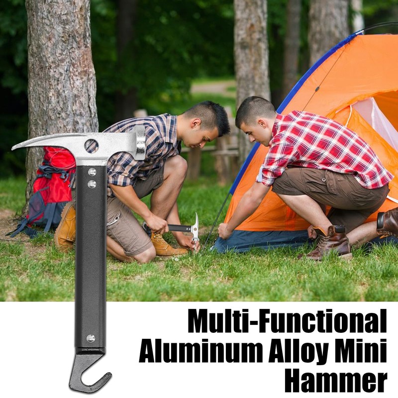 Camping Mallet, Tent Stake Peg Puller Hammer Remover Aluminum Alloy