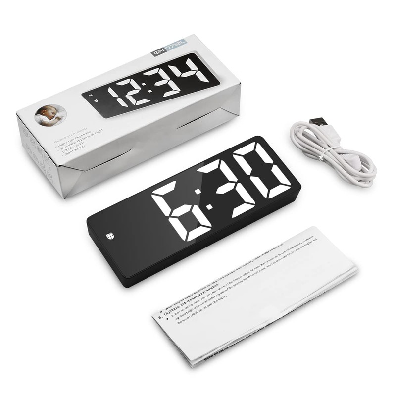 Ankilo Alarm Clocks Bedside, Digital Alarm Clock with Temperature Display,
