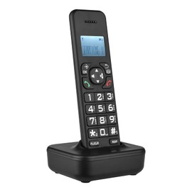 BISOFICE Cordless Phone with Caller ID/Caller Waiting, 1.6 inch Backlight LCD 3 Line Screen Display, Big Button, Speakerphone,Rechargeable Batteries, Support 16 Languages for Office Home Conference