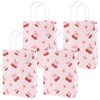 Fangleland 16pcs Cherry Party Favor Bags Pink Paper Gift Bags,