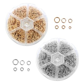 YZROHYI 2780 PCS Biegeringe Schmuckherstellung 4/5/6/7/8/10 MM,Spaltringe Schmuck Binderinge,Sprungringe Metall,Jump Rings,Verbindungsringe für Anhänger,Kettenringe Kettenhemd,Schmuckzubehör Basteln