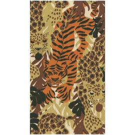Caspari Wild Cats Guest Towel Napkins - 15 Per Package