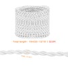 Helunsi 32.8ft Twisted Cloth Covered Wire - White 18/2 Electrical