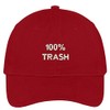 Trendy Apparel Shop 100% Trash Embroidered Cap Premium Cotton Dad