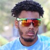 FLAWLESS EYEWEAR Semi Rimless Goggle Style Retro Rainbow Mirrored Lens