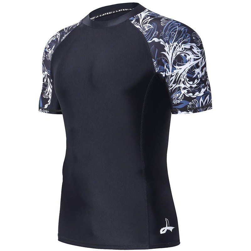 LAFROI Men's Short Sleeve UPF 50+ Baselayer Skins Compression Rash