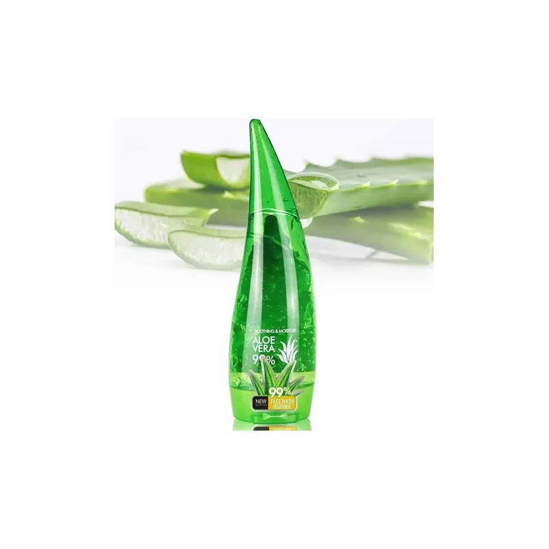 Gel Facial Aloe Vera 99% Antiarrugas Cicatrices Libre de Parabenos