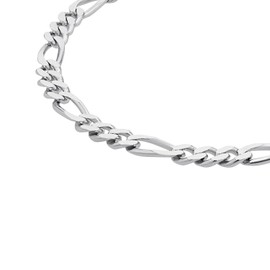 Amor 925 Sterling Silver Men's Bracelet Silver Comes in Jewellery Gift Box, 19, Sterling Silver, None