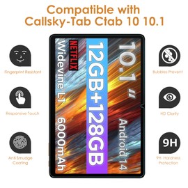 Hianjoo 2-Pack Screen Protector Compatible with Callsky-Tab Ctab 10 10.1 inch Tablet, [HD Clarity] [9 Hardness] [Anti-Scratch] Tempered Glass