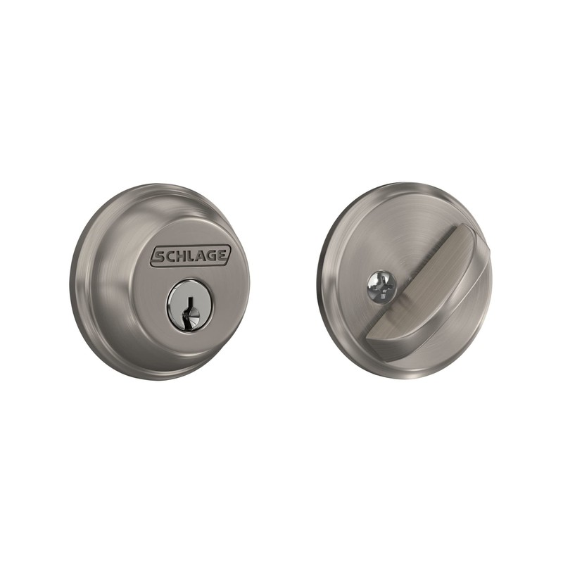 SCHLAGE B60N619 Deadbolt with Standard Trim Keyed 1 Side, Highest