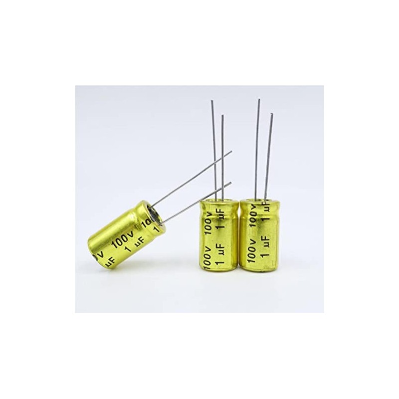 1uF 100V Capacitor,10 PCS 10mm x 17mm Non-Polarized BP Electrolytic