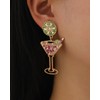 Martini Earrings for Women Martini Wine Glass Dangle Earrings Colorful