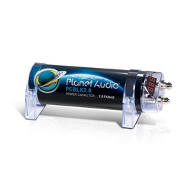 Planet Audio PCBLK20 2.0 Farad Capacitor Digital Volt Meter Black