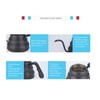 PTFE Stainless Steel Tea Pot Coffee Kettle Gooseneck Spout Pour