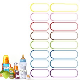 128Pcs Daycare Labels, Waterproof Reusable Name Labels for Kids School Stuff, Multipurpose Baby Bottle Stickers for Breastmilk Bottles Lunch Box (128)