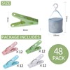 Clothes Pegs For Washing Line Pack of 48，Strong Grip Laundry