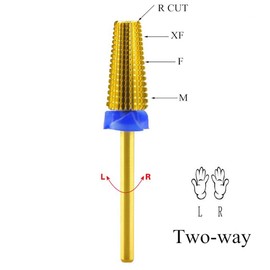 TopHomer 5 in 1 Nail Drill Bit Tungsten Steel Multi-function Bit Pedicure Manicure Tools Accessories for Dressing, Polishing, Peeling, Sanding, and Armoring Nails