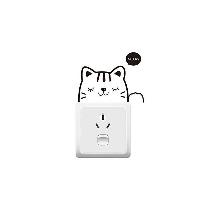 Power Switch Sticker, Cute, Wall Sticker, Panda, Cat, Wallpaper, Decoration,