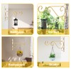 Hanging Plant Bracket 9.8inch, Gold Plant Hooks Plant Hanger Bracket