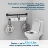 24 Inch Grab Bar w/Double Toilet Paper Roll Holder Black,