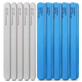 BALUCA 10-Pack Professional Nail Files & Buffers for Acrylic & Natural Nails | Double-Sided 100/180 Grit Emery Boards | Reusable Salon-Grade Nail Filer & Shine Kit for Women & Pets