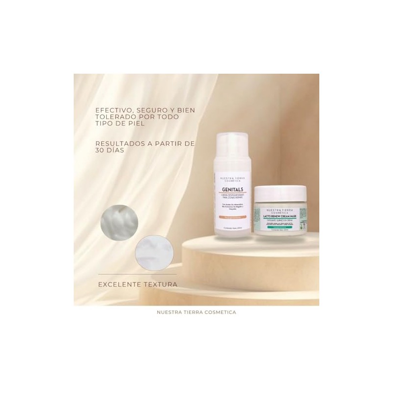 Nuestra Tierra Cosmetica Kit Despigmentante Zonas Íntimas Crema Genitals Mascarilla