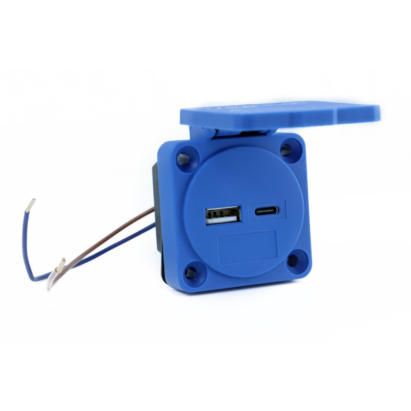 HOLZER USB Recessed Socket & Mounted Socket / 2 x