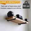 EZYDECOR Shelf Bracket 4 Inch Black Shelf Brackets Wall Mounted