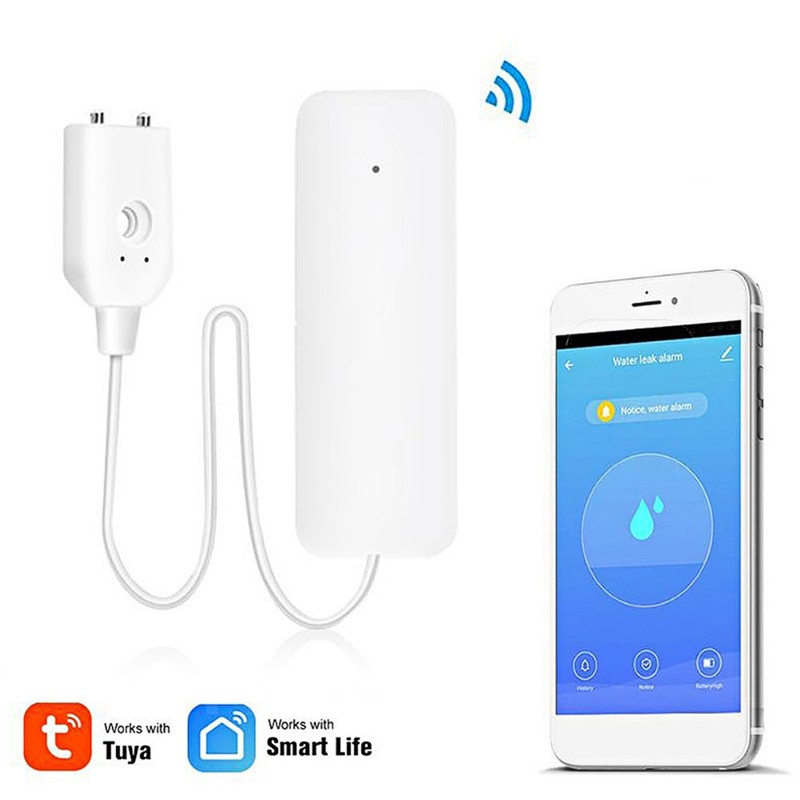 Smart Wifi Wireless Water Leakage Alarm Overflow Flood Level Leaks