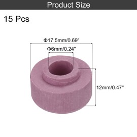 QUARKZMAN 15 Stk. Keramikisolierperle, 6 x 17,5 x 12 mm Elektronische Drahtbündel-Isolierung Hitzeschutz Runde Keramikröhre für Kabelbündel, Drahtschutz, Lila Rot