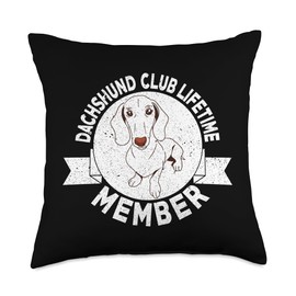 Long Haired Dapple Dachshund Gifts For Women Men Weenie Cute Wiener Dog Doxie Design-Dackel & Dachshund Throw Pillow, 18x18, Multicolor