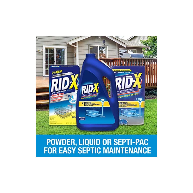 RID-X Septic Treatment, 3 Month Supply of Septi-Pacs, 3.2 oz