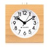 Navaris Analogue Wood Alarm Clock - Retro Table Clock with