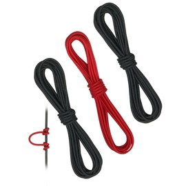 THREE ARCHERS Archery D-Loop Release Nock Durable Wire D Ring Nocking Loop Buckle (Black + Red)