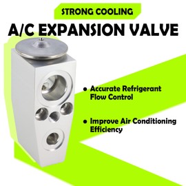 15-51325 A/C Expansion Valve with Seals and bolts Compatible with 2007-2018 Chevy Cheyenne 2014-2016 Chevy Silverado 1500 2500 Suburban Tahoe Gmc Sierra 1500 2500 3500 Yukon Replaces EX9745C 22989959