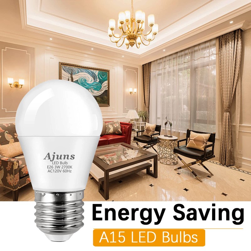 Ajuns LED 3W 25 Watt Light Bulbs Equivalent, 120V Ceiling
