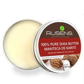 Rusens - Manteca de Karité 100% Pura Orgánica. Excelente Regenerante Natural, Extra humectante, Mejora la Elasticidad de la piel, humecta a profundidad y previene Estrías